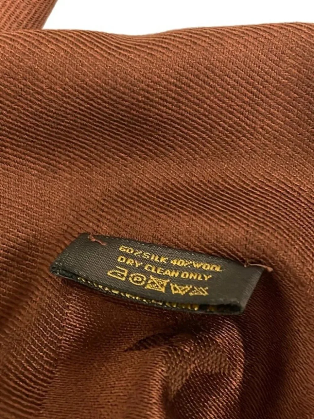 LOUIS VUITTON Shawl Monogram M71338 Chocolat Scarf Silk Wool